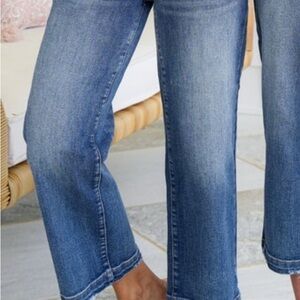Judy Blue Cropped High Rise Wide Leg Jeans